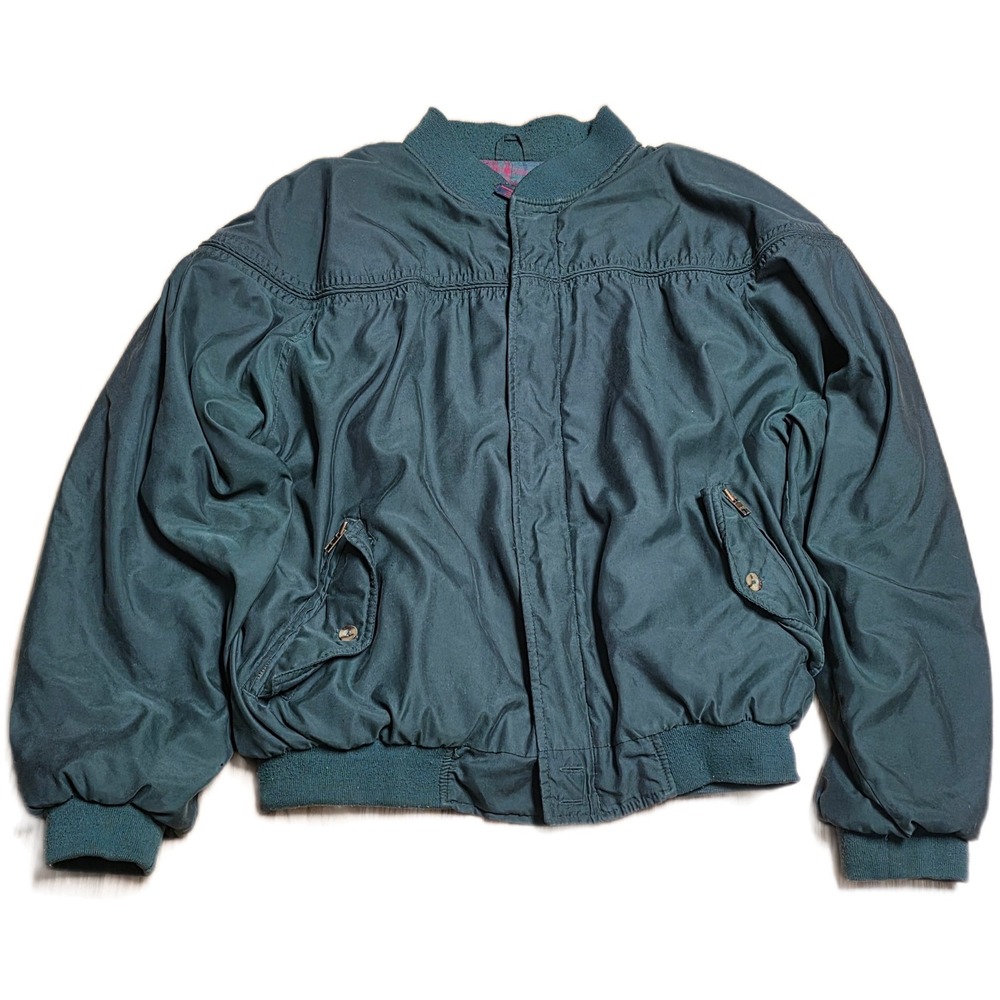 Vintage La Paz by Catalina Bomber Jacket Men's Size M Green‎ Water Repellent